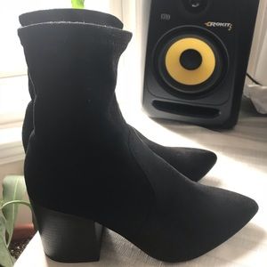 Zara faux suede sock boot